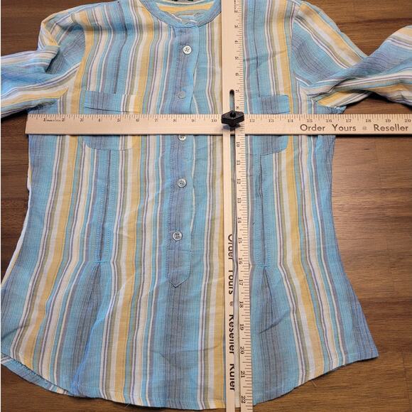 United Colors of Benetton Women's Blue Striped Button-Up Shirt – XS – EUC - Picture 5 of 5